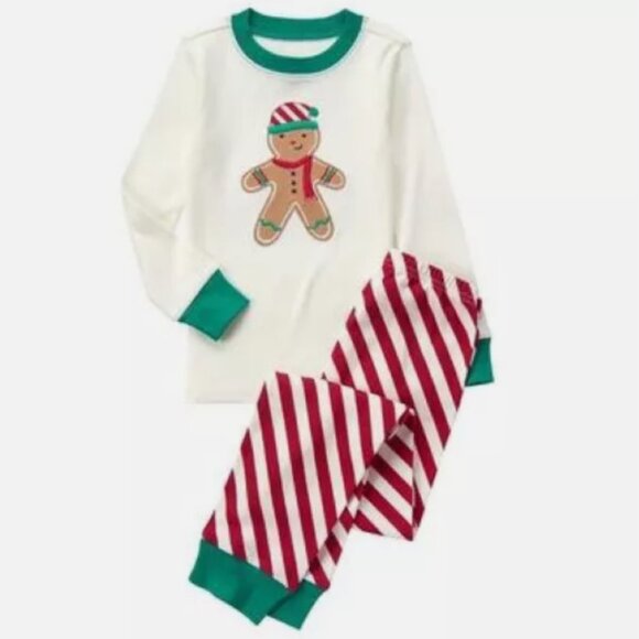 NWT Gymboree Gingerbread Cookie Gymmies Sleep Set Pajamas Candy Cane Boys 8 - Picture 1 of 1